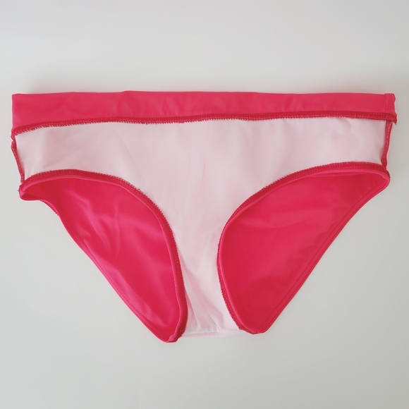 ASOS Swim Bikini Bottom Foldover Pink Size 8 - Picture 4 of 5